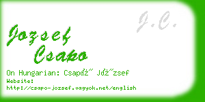 jozsef csapo business card